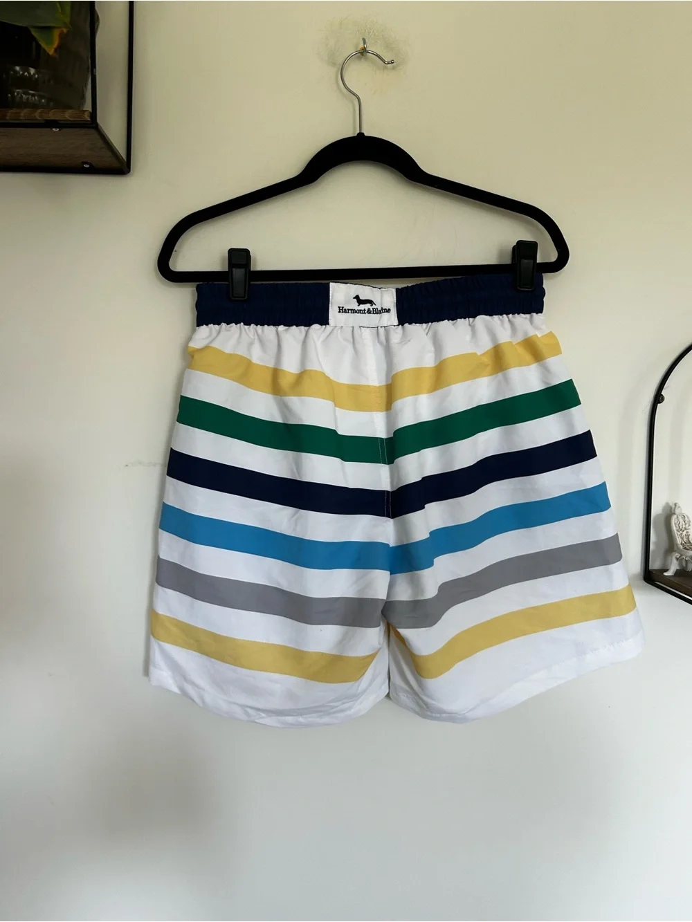 NWT Hatmont & Blaine Striped Mesh Lined Swim Trunks Size XL